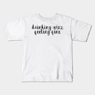 Marble Drinking Wine Kids T-Shirt